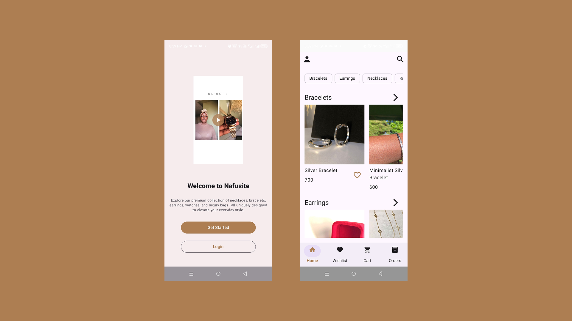 Screenshot of Nafusite Mobile App